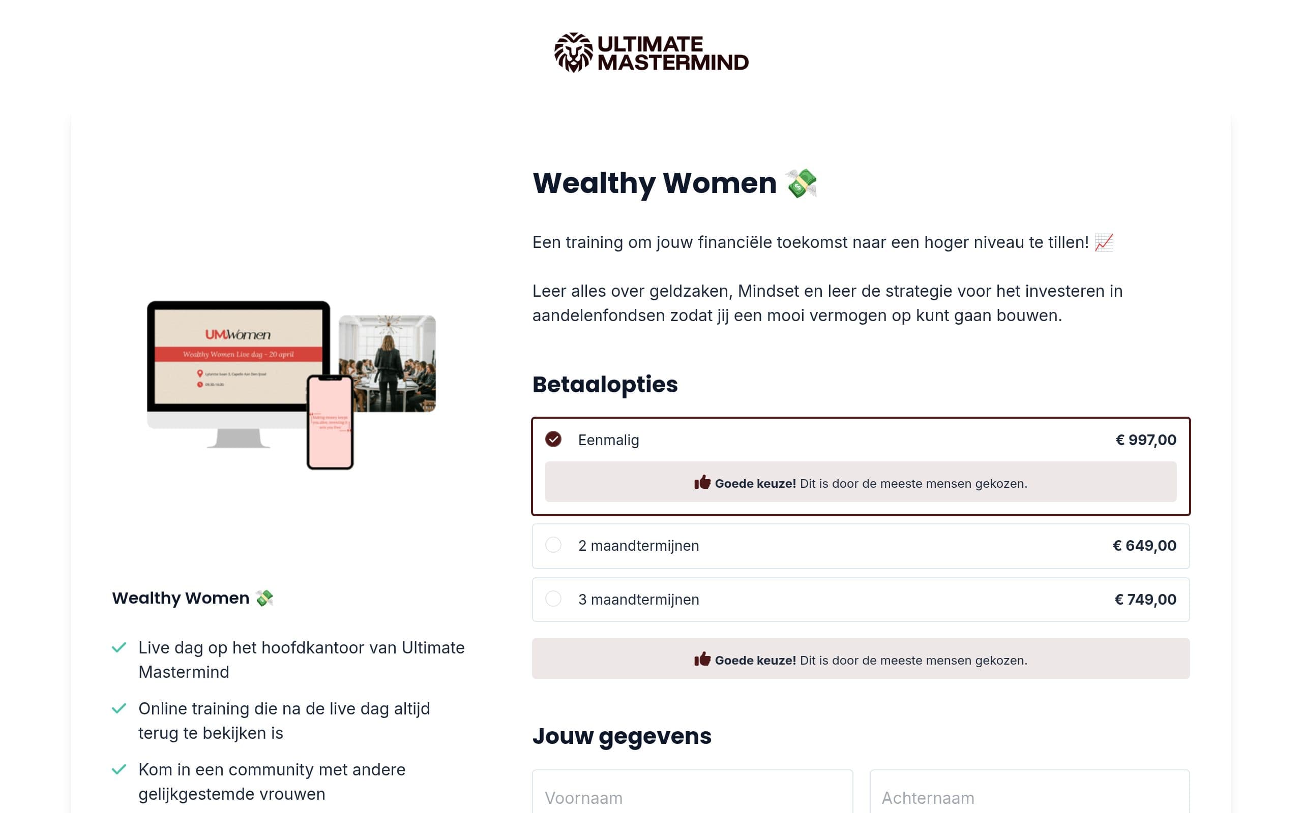 Screenshot van Wealthy Women (Ultimate Mastermind)