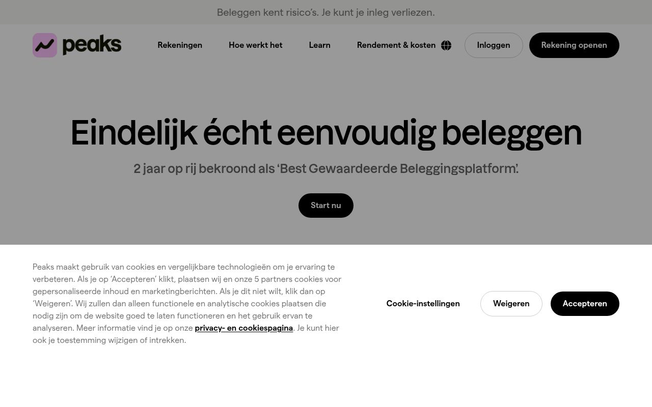 Peaks — Homepage