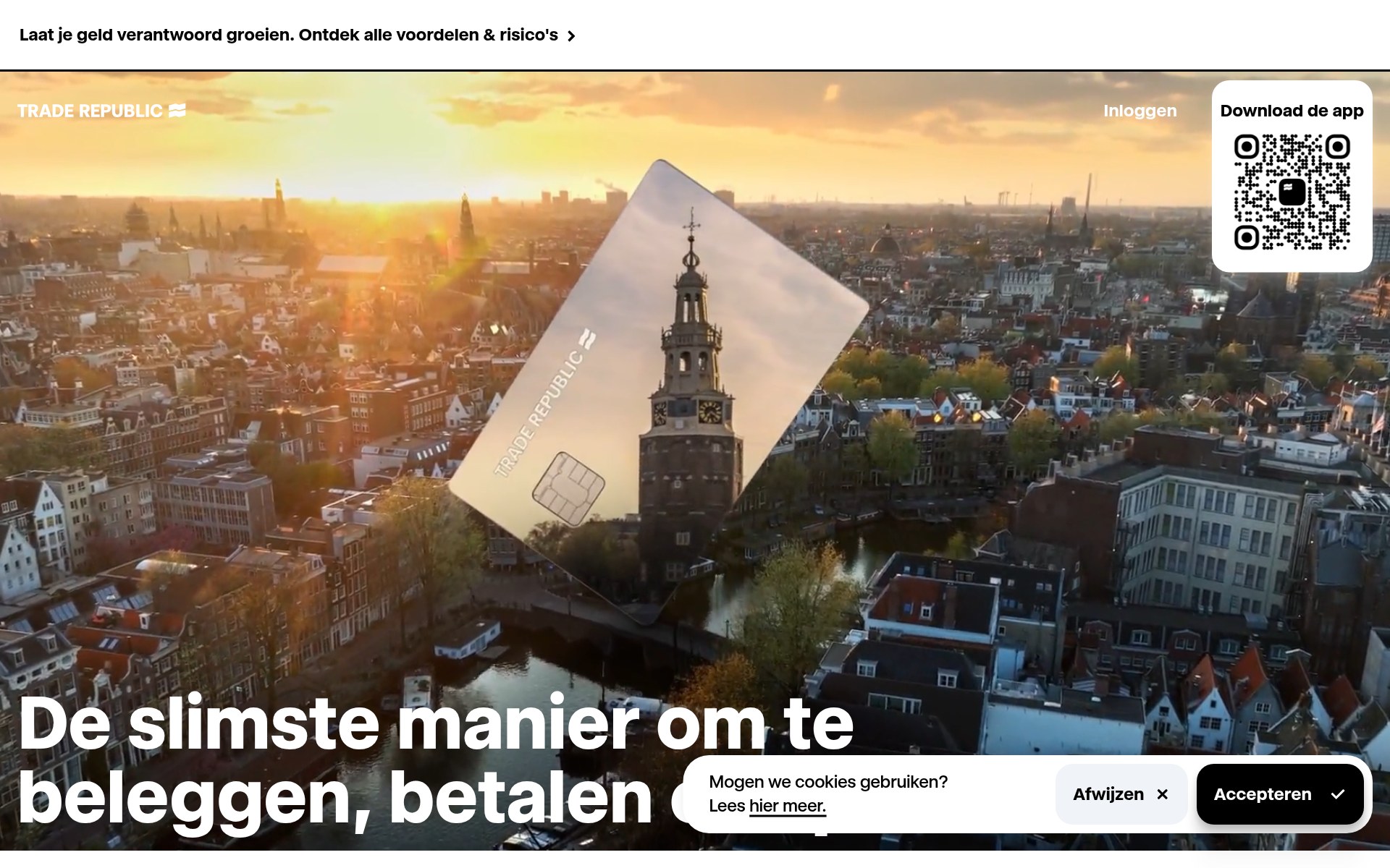 Trade Republic homepage screenshot