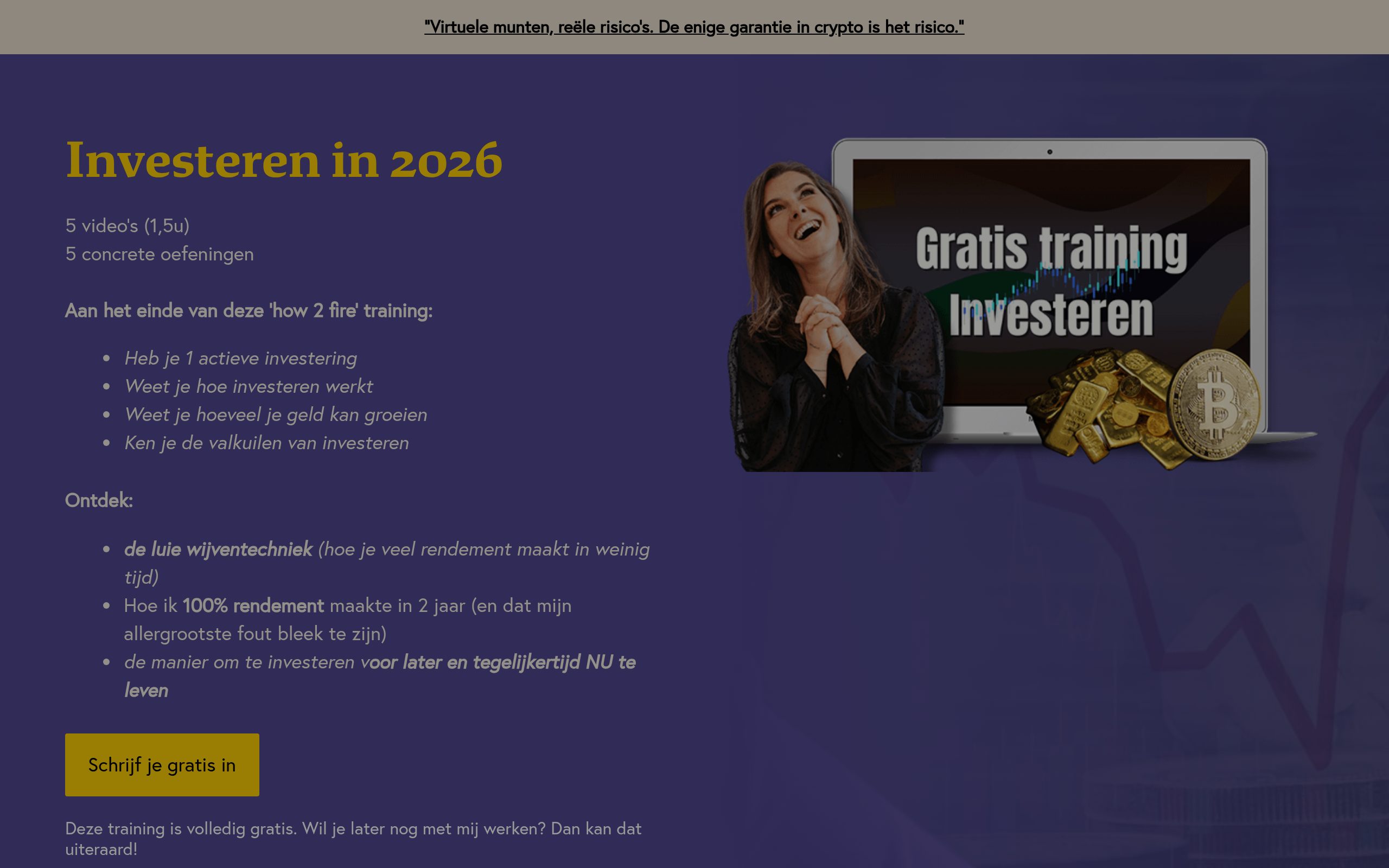 Screenshot van Money Unlimited — gratis training (Kim De Graeve)