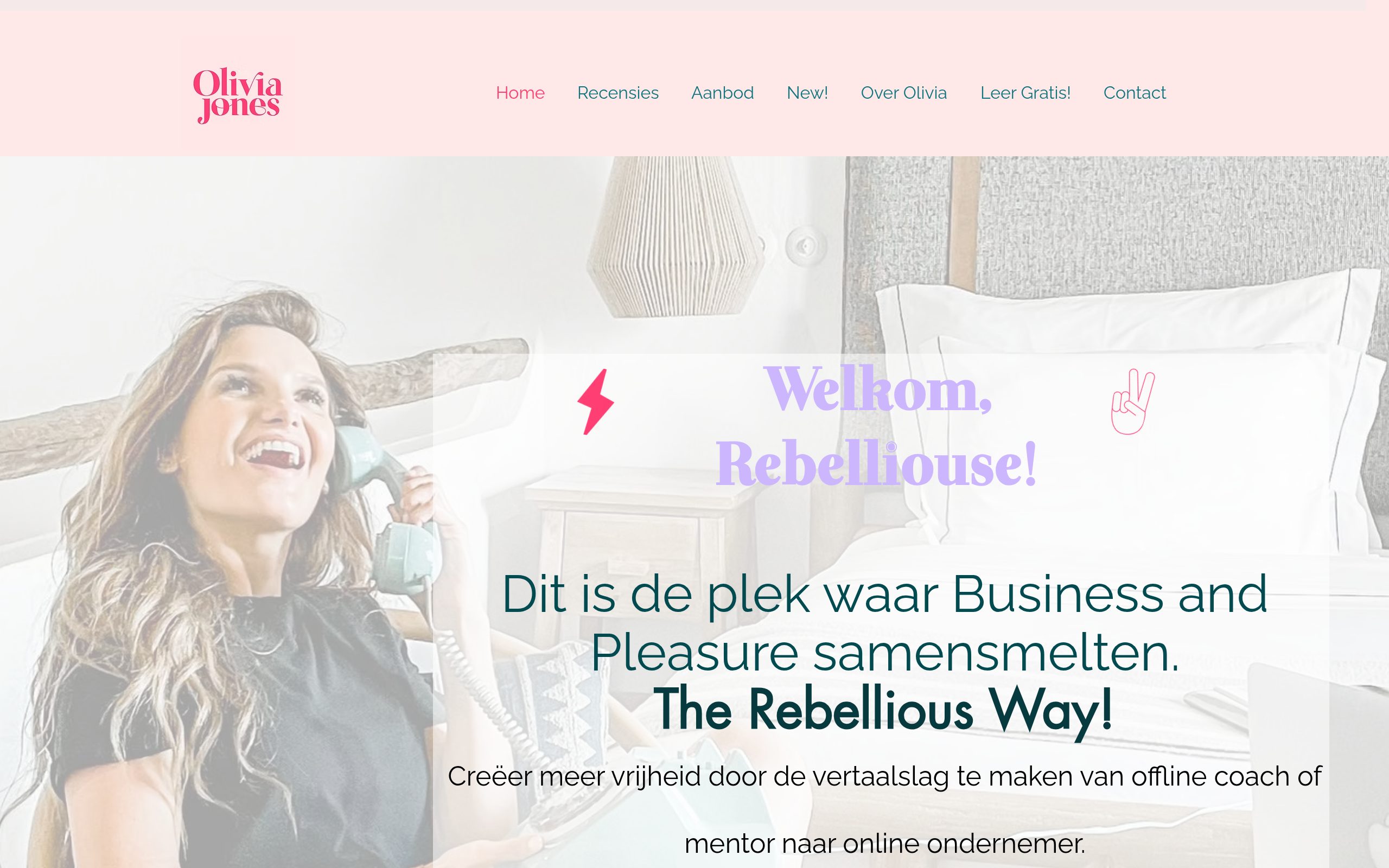 Screenshot van Olivia Jones — geldmindset