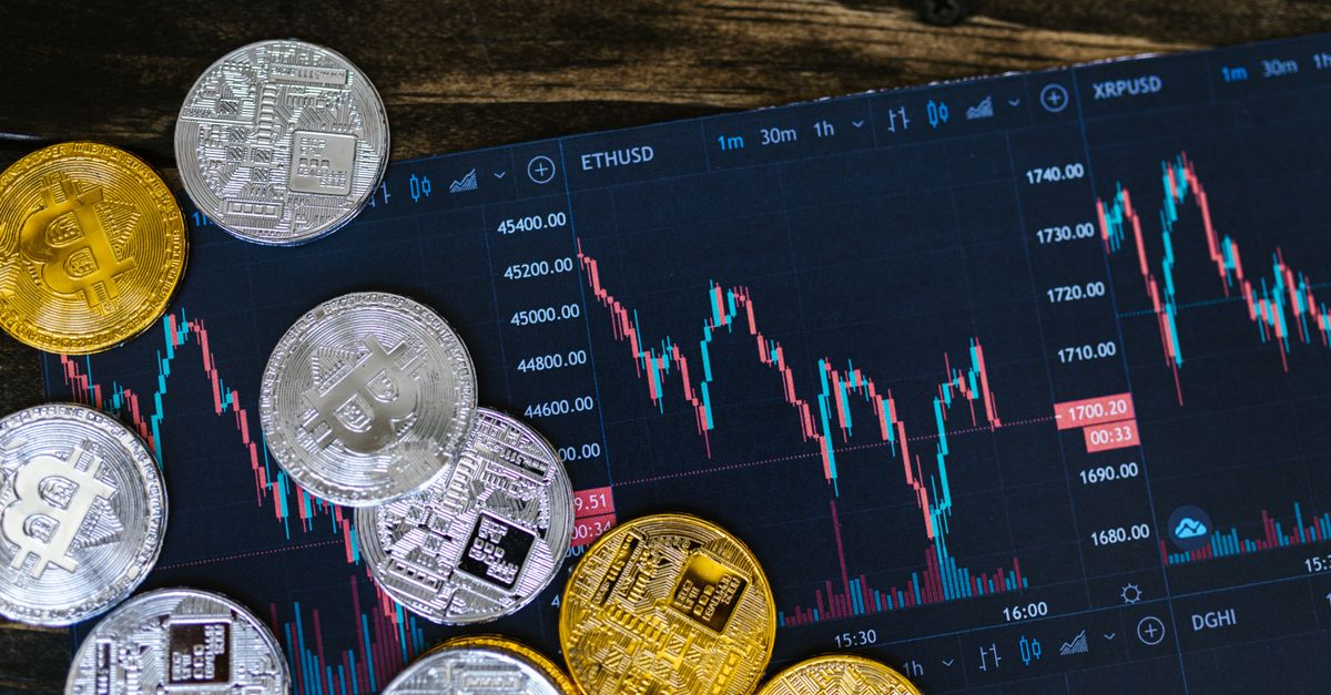 Grafiek met cryptokoersen en volatiliteit na macro-economische aankondigingen