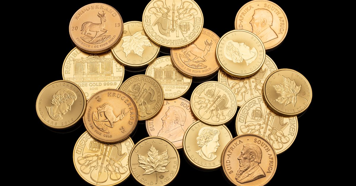 Beleggingsportfolio met goud en financiële instrumenten